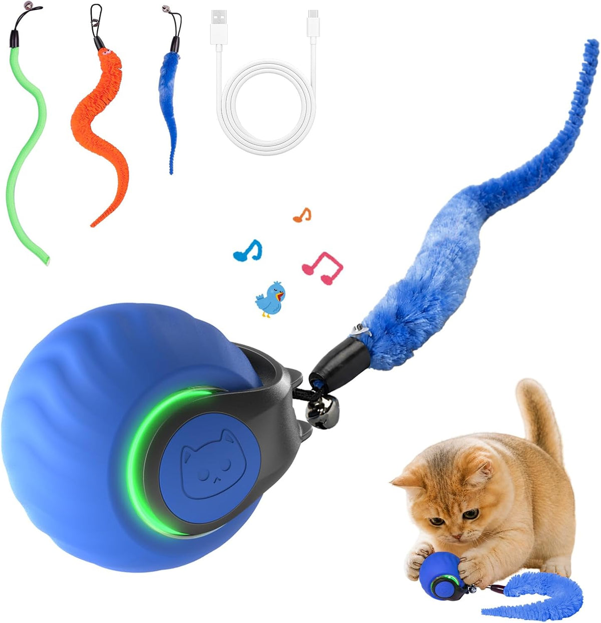 Geamen Interactive Cat Toys with Bird Sounds