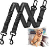 Car Seatbelts for Vehicle Nylon Pet Safety Seat Belt with Elastic Bungee Buffer Reflective & Durable Car Harness for Dogs pack of 2