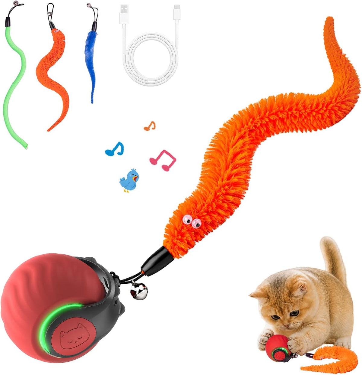 Geamen Interactive Cat Toys with Bird Sounds